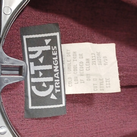 City Triangles Womens Business Work Suit Dress with Jacket Maroon Size 9 / 10 - Picture 2 of 8